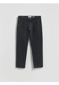 Reserved - Jeansy straight z efektem sprania - szary. Kolor: szary