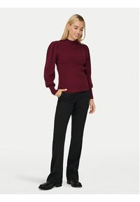 only - ONLY Sweter Katia 15232494 Bordowy Regular Fit. Kolor: czerwony. Materiał: syntetyk #3