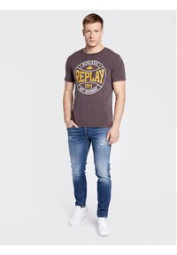 Replay T-Shirt M6292.000.22658LM Fioletowy Regular Fit. Kolor: fioletowy. Materiał: bawełna #3