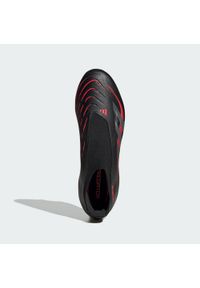 Adidas - Buty Predator League Laceless FG/MG. Kolor: czerwony, wielokolorowy, czarny, szary. Materiał: materiał