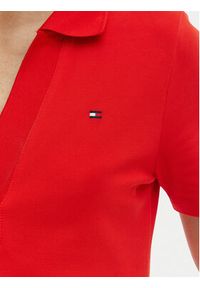 TOMMY HILFIGER - Tommy Hilfiger Sukienka codzienna WW0WW42567 Pomarańczowy Slim Fit. Okazja: na co dzień. Kolor: pomarańczowy. Materiał: bawełna. Typ sukienki: proste. Styl: casual #5
