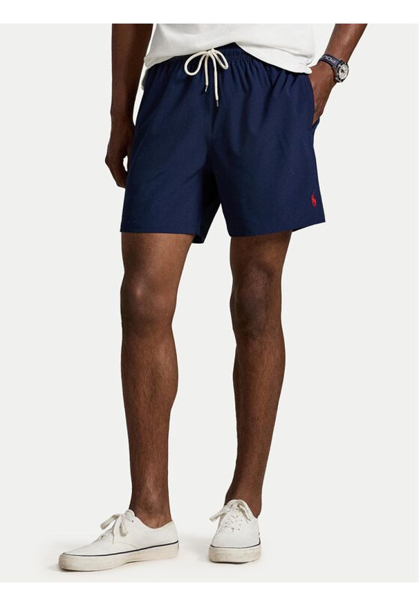 Polo Ralph Lauren Szorty kąpielowe 710907255001 Granatowy Regular Fit. Kolor: niebieski. Materiał: syntetyk