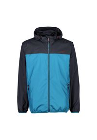 Kurtka przeciwdeszczowa z kapturem CMP. Typ kołnierza: kaptur. Kolor: niebieski. Sport: turystyka piesza #1