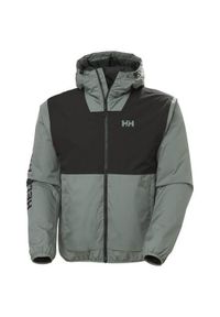 Kurtka uniwersalna męska Helly Hansen Ervik Ins Rain Jacket. Typ kołnierza: kaptur. Kolor: szary, wielokolorowy, czarny. Materiał: syntetyk. Sport: turystyka piesza #1