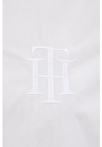 TOMMY HILFIGER - Tommy Hilfiger Koszula bawełniana damska kolor biały relaxed z kołnierzykiem klasycznym. Typ kołnierza: kołnierzyk klasyczny. Kolor: biały. Materiał: bawełna. Wzór: aplikacja. Styl: klasyczny #3