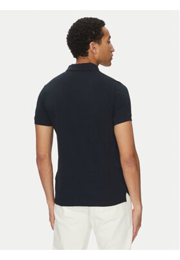 Geox Polo M5511B T3240 F1624 Granatowy Regular Fit. Typ kołnierza: polo. Kolor: niebieski. Materiał: bawełna