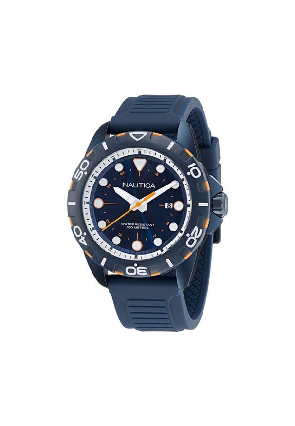 Nautica Zegarek NAPNRS401 Granatowy. Kolor: niebieski