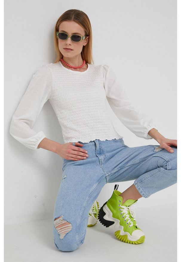 only - Only jeansy damskie high waist. Stan: podwyższony. Kolor: niebieski