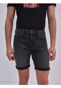 Big-Star - Szorty męskie jeansowe czarne Aden 957. Kolor: czarny. Materiał: jeans. Styl: klasyczny #6
