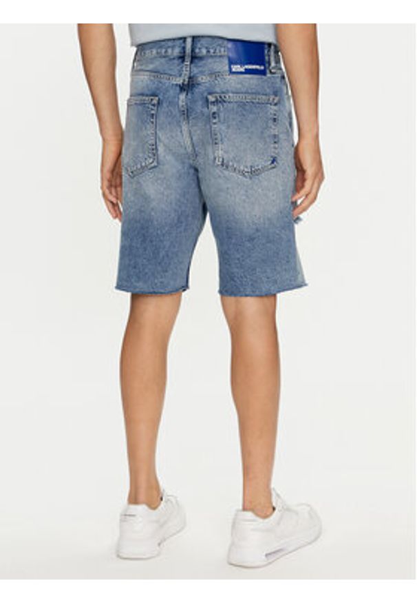 Karl Lagerfeld Jeans Szorty jeansowe 241D1117 Niebieski Relaxed Fit. Kolor: niebieski. Materiał: bawełna
