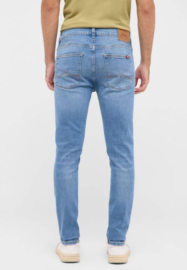 Mustang - Męskie Spodnie Jeansowe MUSTANG Frisco Skinny Denim Blue 1016307 5000 583