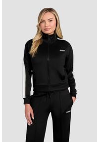 Guess - GUESS Czarna damska bluza z lampasami Yarrow. Kolor: czarny