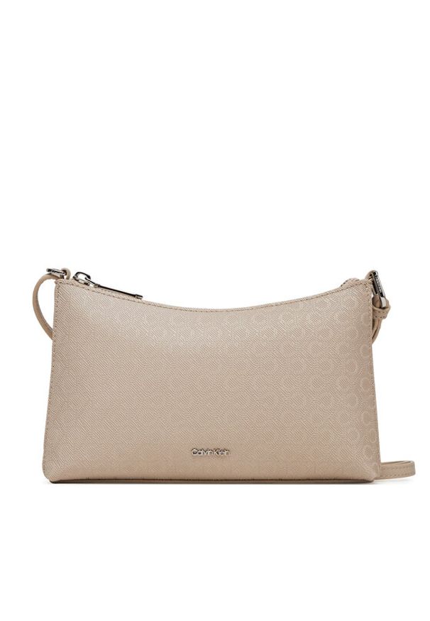 Calvin Klein Torebka Ck Must Aop Conv Logo Jqd Strap LV04F3099G Brązowy. Kolor: brązowy. Materiał: skórzane