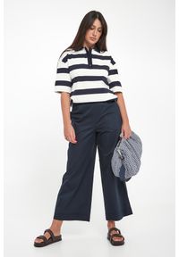 Polo damskie w paski Labetaia MM. Typ kołnierza: polo. Wzór: paski #2