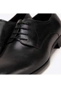 Wittchen - Męskie buty derby skórzane proste czarne. Okazja: do pracy. Kolor: czarny. Materiał: skóra. Wzór: aplikacja, gładki. Styl: elegancki #3