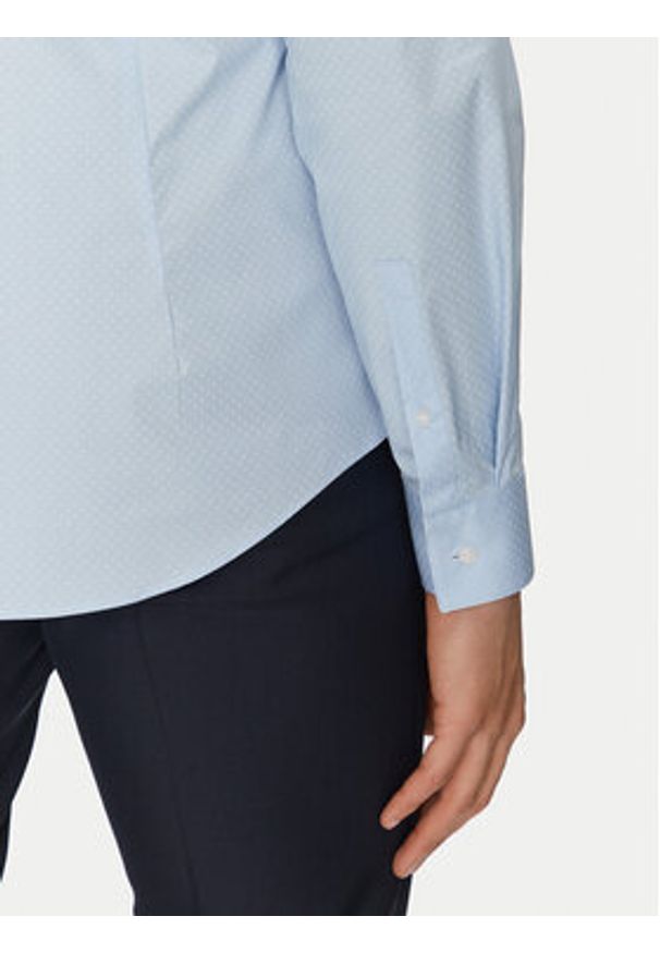 Calvin Klein Koszula K10K114299 Błękitny Slim Fit. Kolor: niebieski. Materiał: bawełna