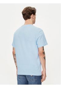Lacoste T-Shirt TH2038 Błękitny Regular Fit. Kolor: niebieski. Materiał: bawełna