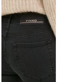 Pinko jeansy damskie high waist. Stan: podwyższony. Kolor: czarny #4
