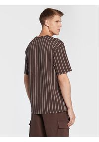 New Era T-Shirt Pinstripe 60284644 Brązowy Oversize. Kolor: brązowy. Materiał: bawełna #3