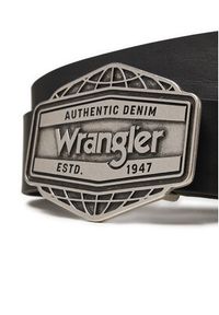 Wrangler Pasek Męski Big Buckle 112358068 Czarny. Kolor: czarny. Materiał: skóra