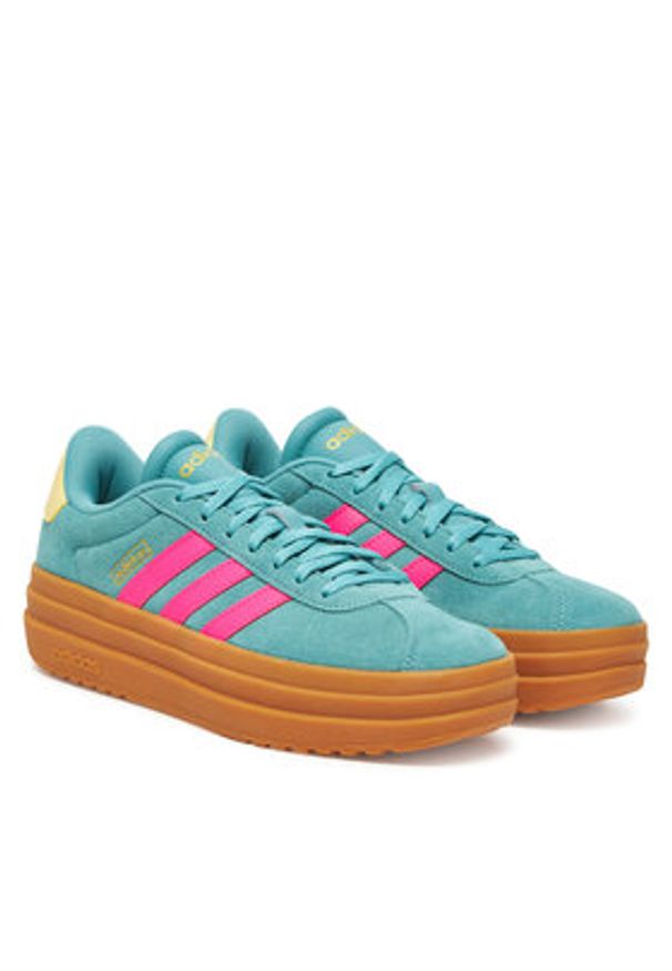 Adidas - adidas Sneakersy Vl Court Bold JQ5634 Zielony. Kolor: zielony. Materiał: zamsz, skóra