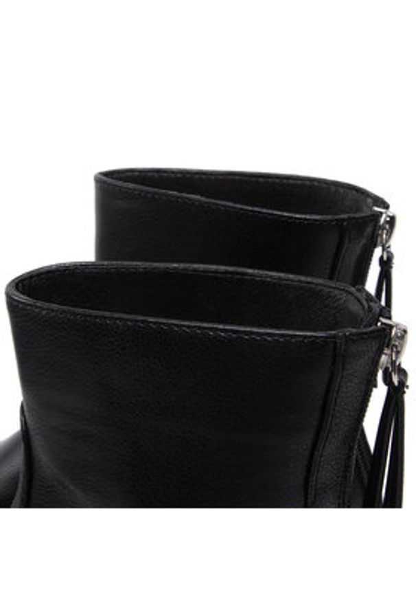 DeeZee Botki ZALY8813-8 Czarny. Kolor: czarny. Materiał: skóra