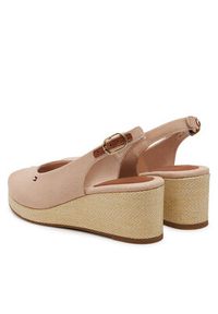 TOMMY HILFIGER - Tommy Hilfiger Espadryle Flag Mid Wedge Espad Slingback FW0FW08595 Różowy. Kolor: różowy. Materiał: materiał #5
