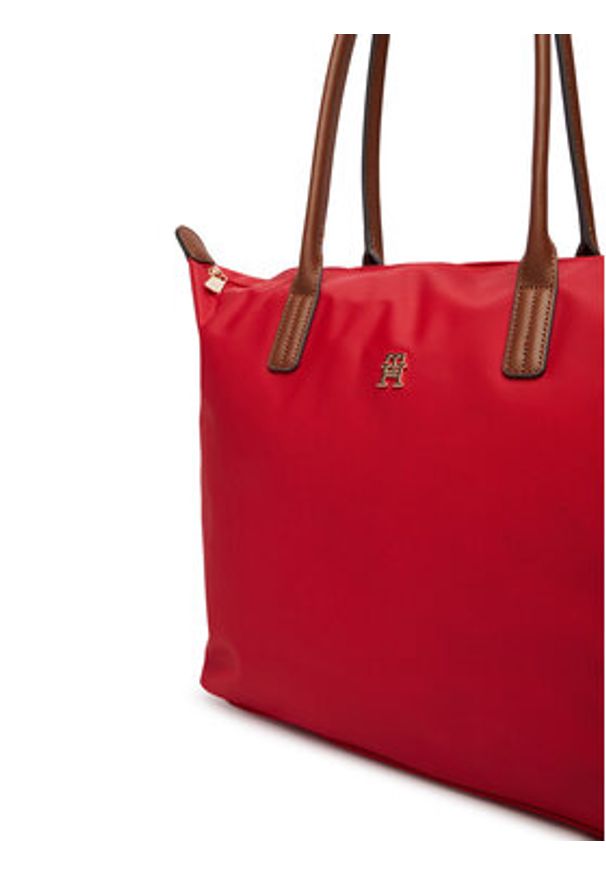 TOMMY HILFIGER - Tommy Hilfiger Torebka Popette Tote AW0AW17711 Czerwony. Kolor: czerwony