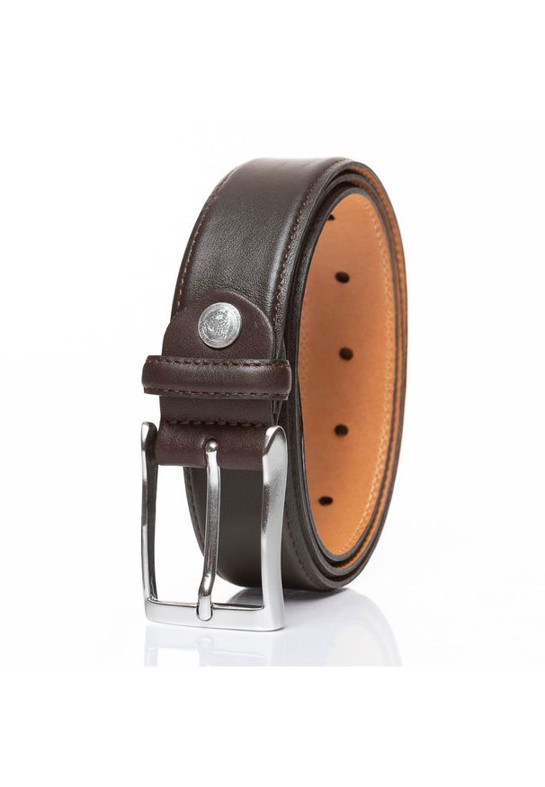 Roy Robson - ROY ROBSON PASEK SKÓRZANY RR0133R46 29 35mm Gürtel Q.2162. Materiał: skóra. Wzór: paski. Styl: elegancki, klasyczny