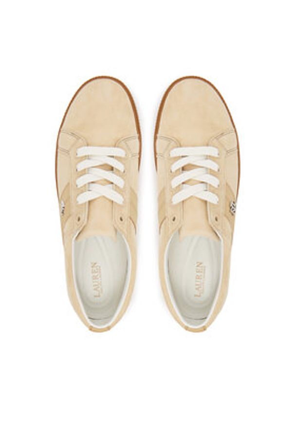 Lauren Ralph Lauren - LAUREN RALPH LAUREN Sneakersy Janson II 802868344004 Beżowy. Kolor: beżowy. Materiał: zamsz, skóra