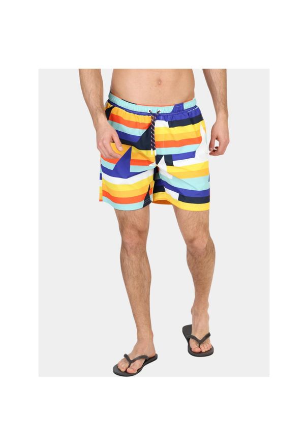 Kąpielówki męskie Nautica Igor 6". Kolor: wielokolorowy. Wzór: kolorowy. Styl: sportowy