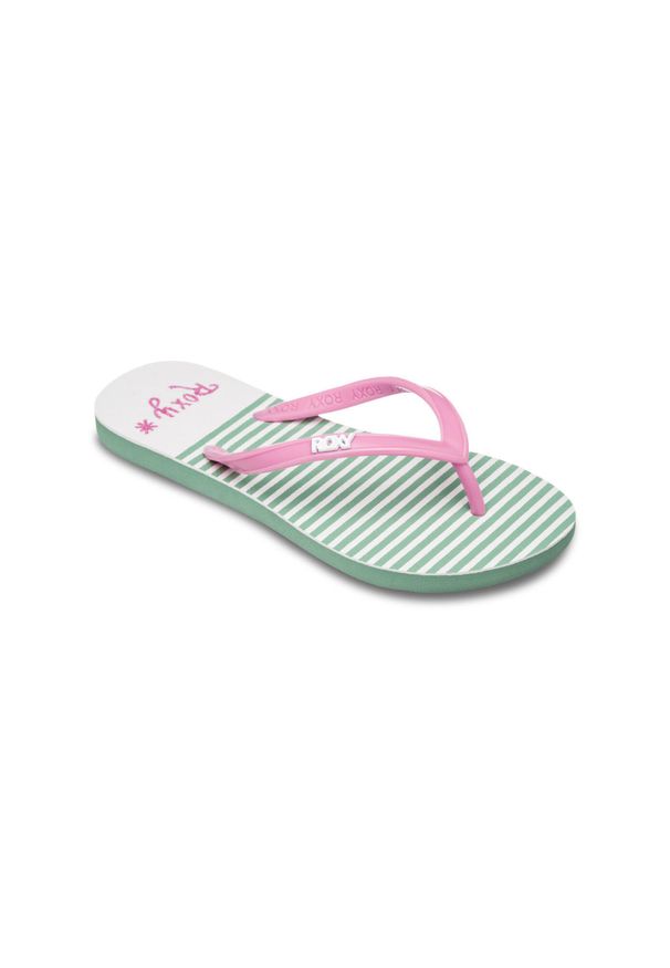 Roxy - Sandały dla Dziewczynki RG VIVA STAMP II. Kolor: różowy. Materiał: guma, syntetyk. Wzór: paski. Styl: sportowy