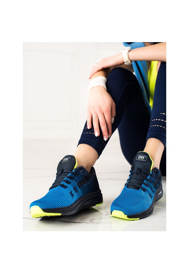 Lekkie Sportowe Sneakersy DK niebieskie. Kolor: niebieski