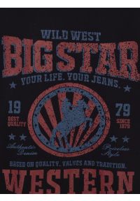 Big-Star - Koszulka męska z linii Authentic z nadrukiem czarna Wester 906. Okazja: na co dzień. Kolor: czarny. Materiał: bawełna. Wzór: nadruk. Styl: casual, klasyczny #2