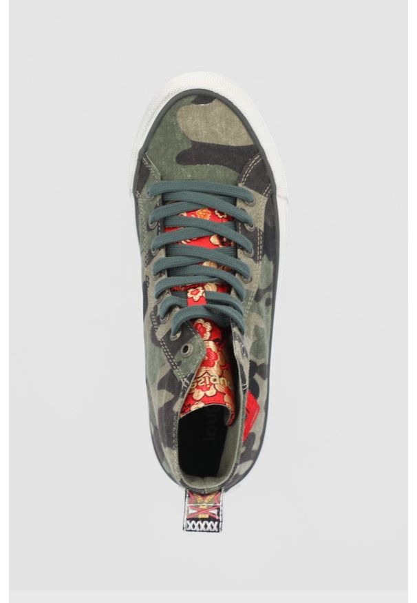 Desigual - Trampki. Nosek buta: okrągły. Zapięcie: sznurówki. Kolor: zielony. Materiał: guma