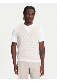 Guess Sweter M5YR09 Z3OE2 Beżowy Regular Fit. Kolor: beżowy. Materiał: syntetyk