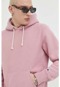 Champion bluza męska kolor różowy z kapturem melanżowa. Typ kołnierza: kaptur. Kolor: różowy. Długość rękawa: długi rękaw. Długość: długie. Wzór: melanż #2