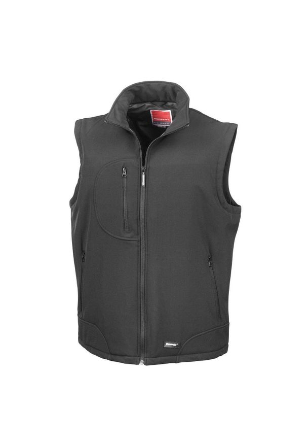 RESULT - Męska Oddychająca Kurtka Przeciwdeszczowa Softshell Bodywarmer. Kolor: czarny, wielokolorowy, brązowy, zielony. Materiał: softshell