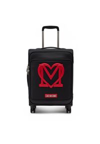 Love Moschino - LOVE MOSCHINO Walizka kabinowa JC5101PP1LKX000B Czarny. Kolor: czarny. Materiał: materiał