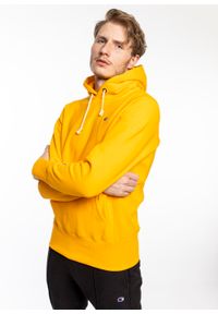 Bluza Champion Premium Reverse Weave Hoodie (214675-OS030). Kolor: żółty. Materiał: materiał. Styl: sportowy, elegancki