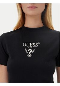 Guess Sukienka codzienna V4YK02 KCDH1 Czarny Regular Fit. Okazja: na co dzień. Kolor: czarny. Materiał: bawełna. Typ sukienki: proste. Styl: casual
