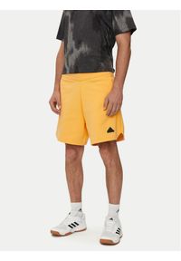 Adidas - adidas Szorty sportowe Z.N.E. Premium IR5235 Pomarańczowy Loose Fit. Kolor: pomarańczowy. Materiał: bawełna. Styl: sportowy