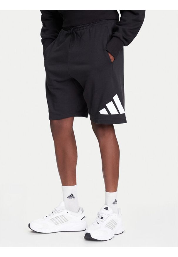 Adidas - adidas Szorty sportowe Essentials Big Logo JE8956 Czarny Regular Fit. Kolor: czarny. Materiał: bawełna. Styl: sportowy