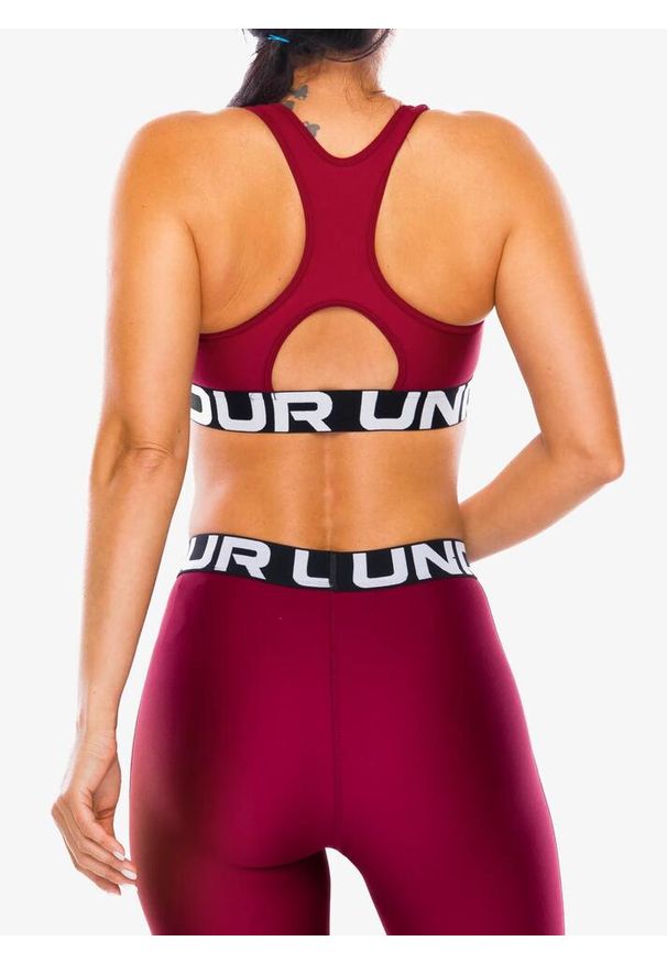 Stanik sportowy Under Armour HeatGear Authentics Mid Branded Bra. Kolor: czerwony. Sport: fitness