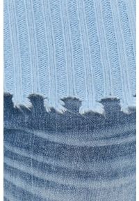 Silvian Heach sweter damski kolor niebieski ciepły. Kolor: niebieski. Materiał: dzianina. Długość rękawa: raglanowy rękaw #5