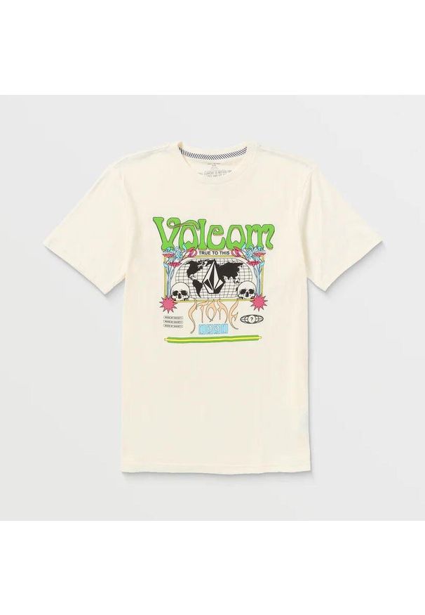 Koszulka Volcom Worldly off white. Kolor: biały. Sport: skateboard