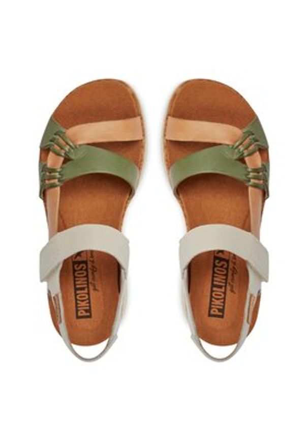 Pikolinos Sandały Palma W4N-0968C3 Zielony. Kolor: zielony. Materiał: skóra