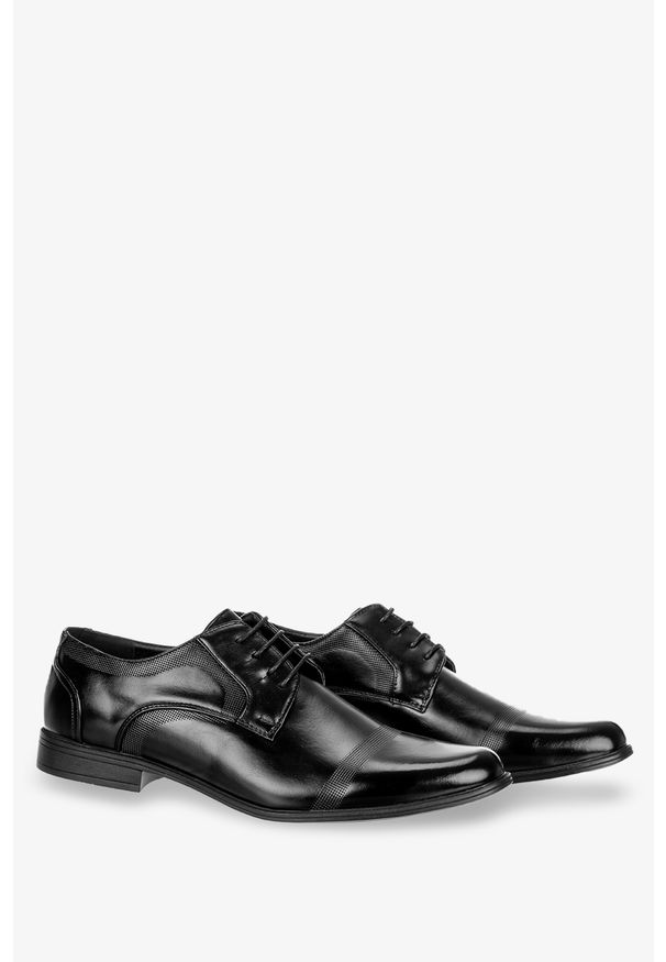 Badoxx - Czarne buty wizytowe sznurowane badoxx exc428. Kolor: czarny. Styl: wizytowy