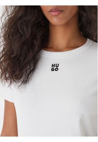 Hugo - HUGO T-Shirt Deloris 50512002 Biały Regular Fit. Kolor: biały. Materiał: bawełna #2