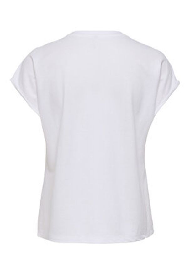 only - ONLY T-Shirt Jany 15372108 Biały Regular Fit. Kolor: biały. Materiał: syntetyk